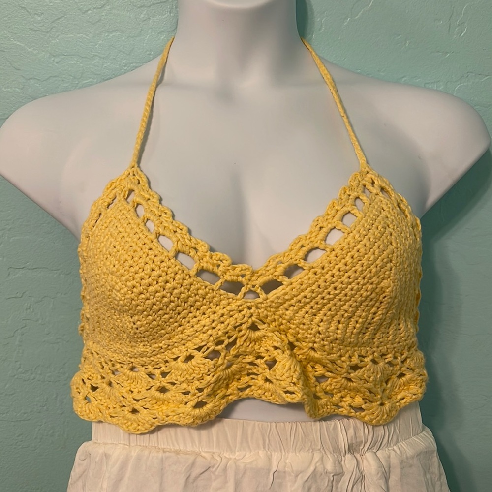 Festival Vibes Handmade crochet top - fits M/B Cup
